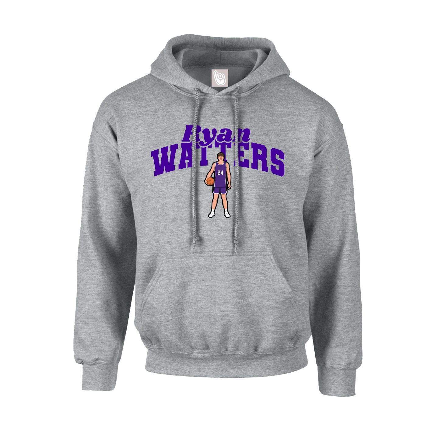Youth Hoodie — Signature Arch in Grey