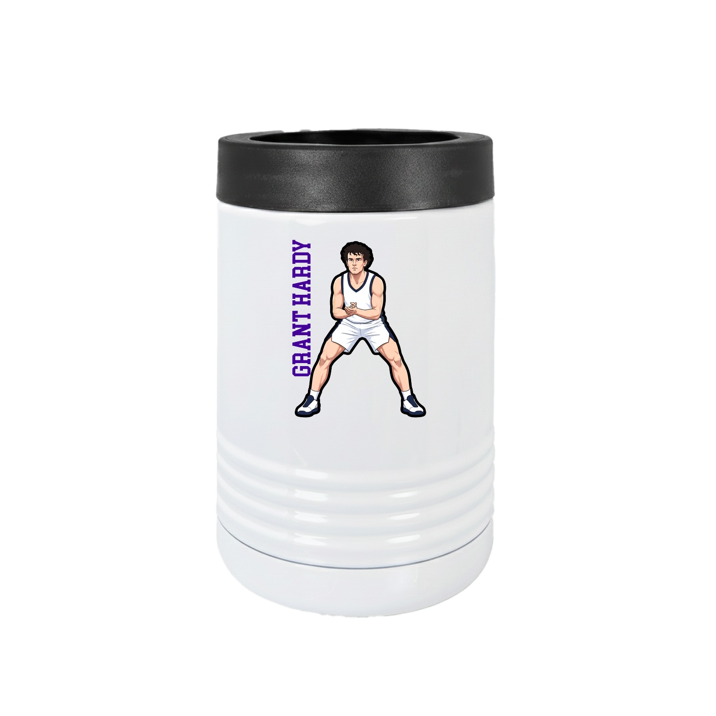 Beverage Holder — Name Vertical in White