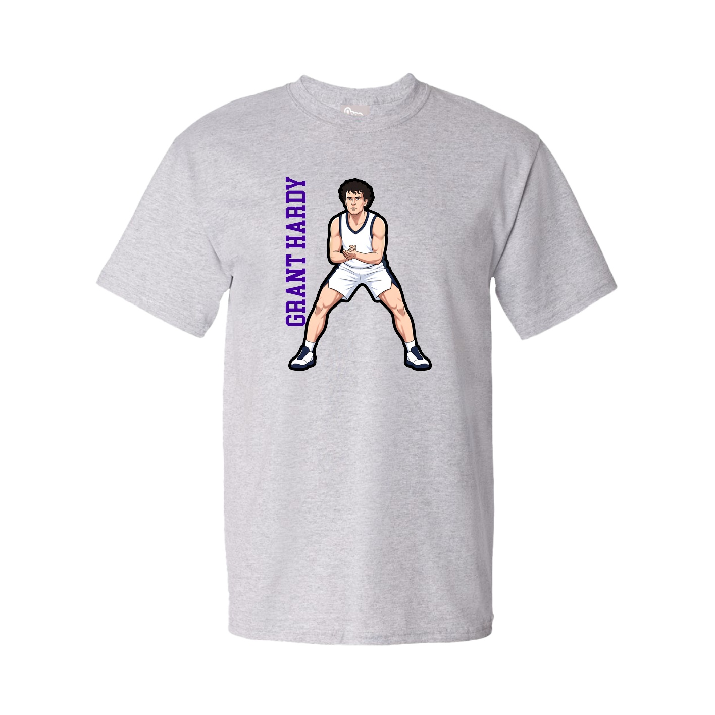 Youth Tee — Name Vertical in Grey