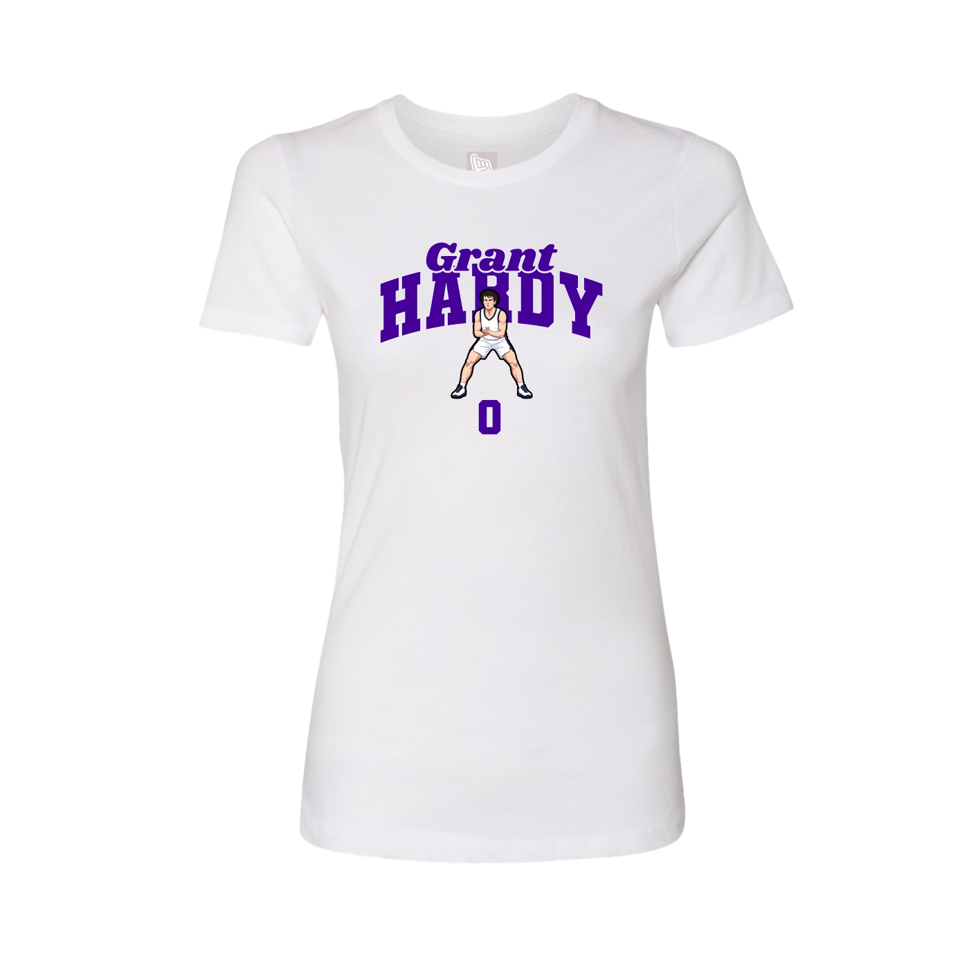 Fitted Women's Tee — Signature Arch in White