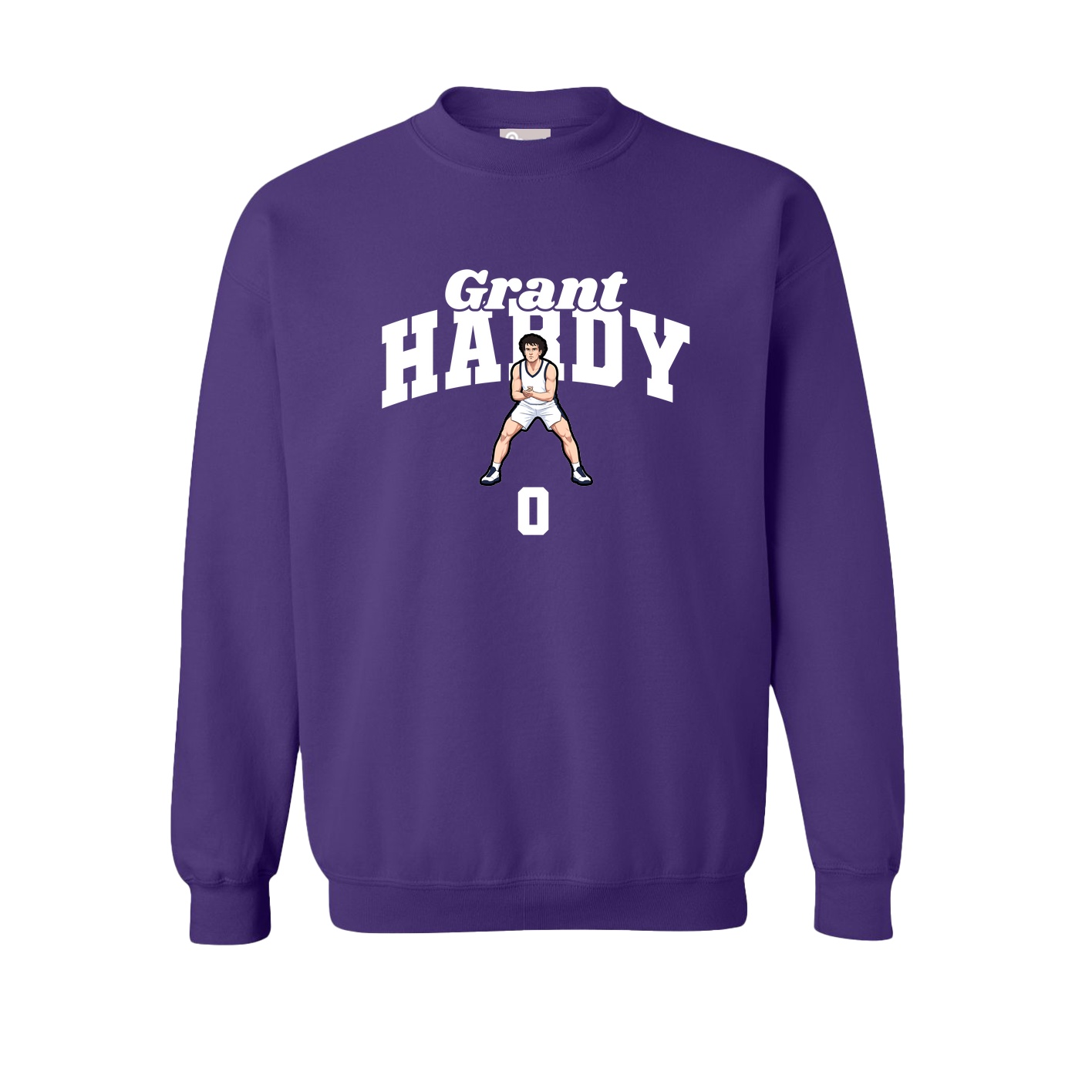 Fleece Crew — Signature Arch in Purple