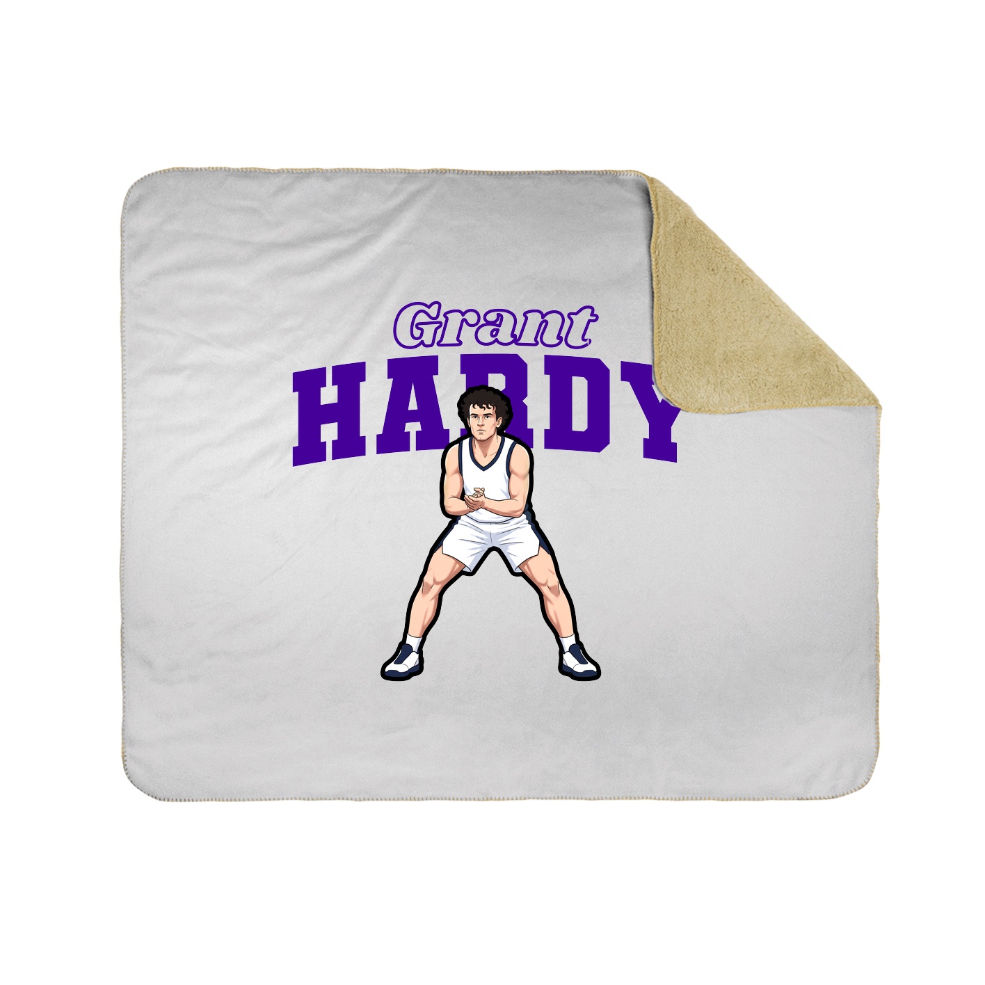 Throw Blanket — Name Arch in White
