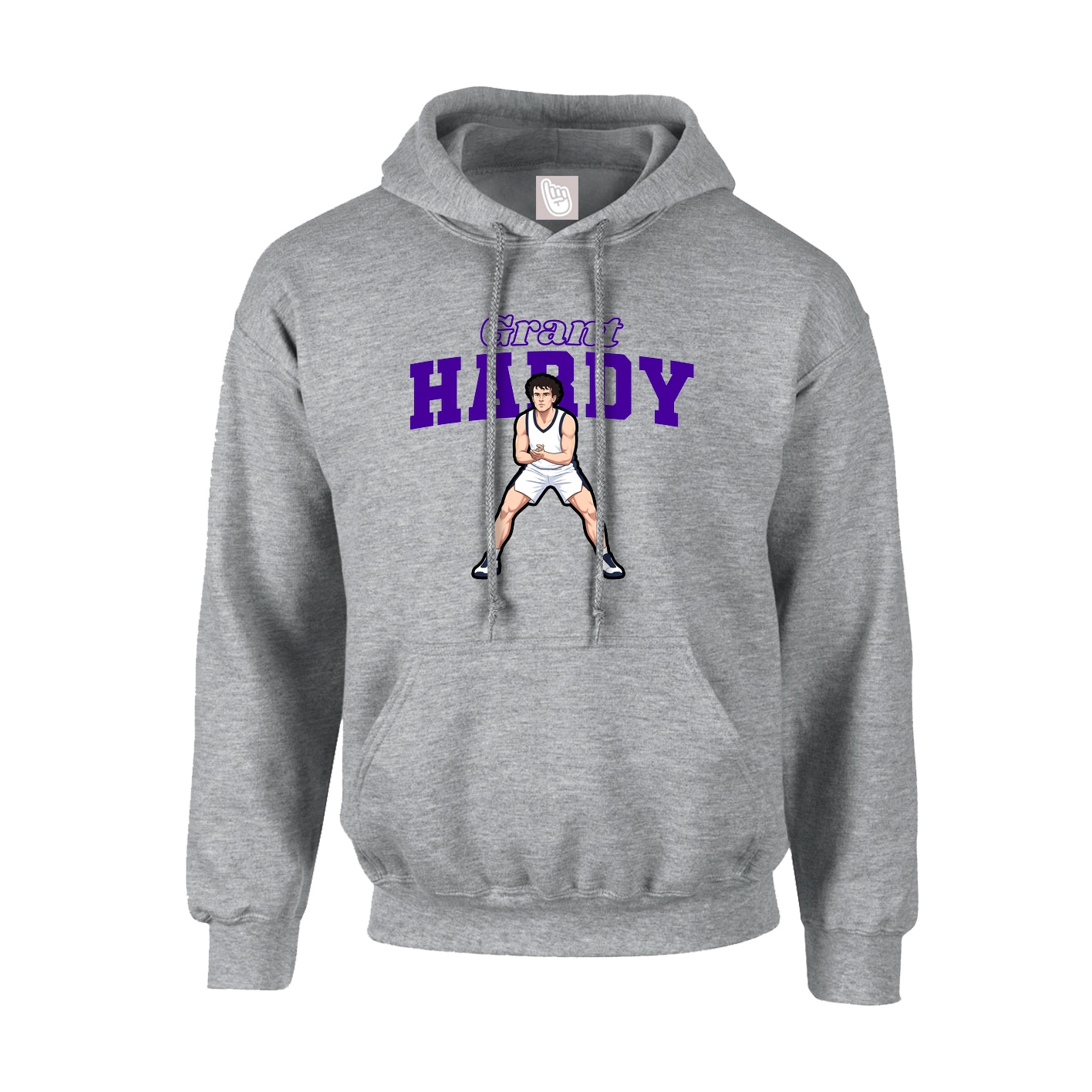 Hoodie — Name Arch in Grey