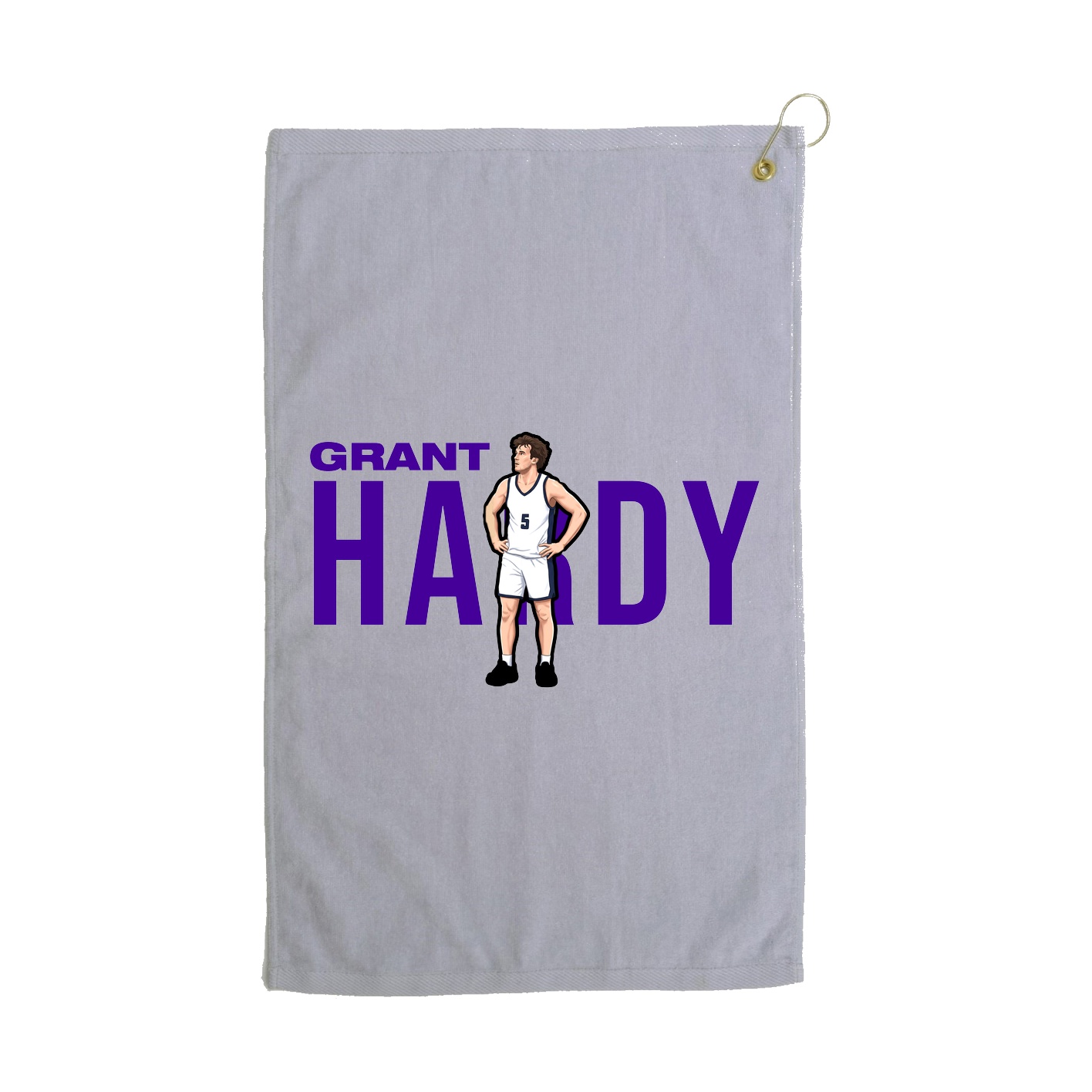Golf Towel — Player Name in Grey