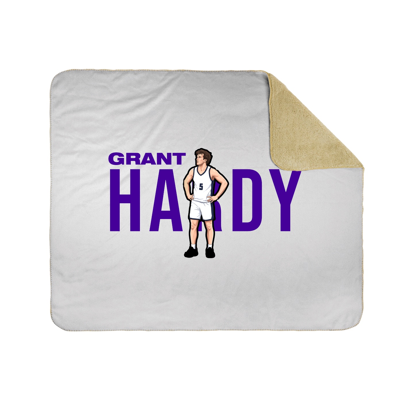 Throw Blanket — Player Name in White