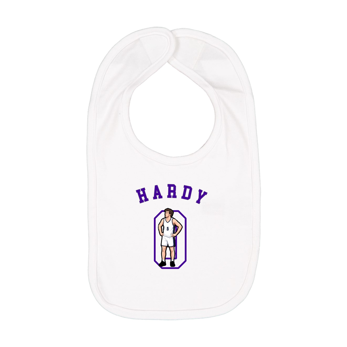 Infant Bib — Shirsey Arch in White