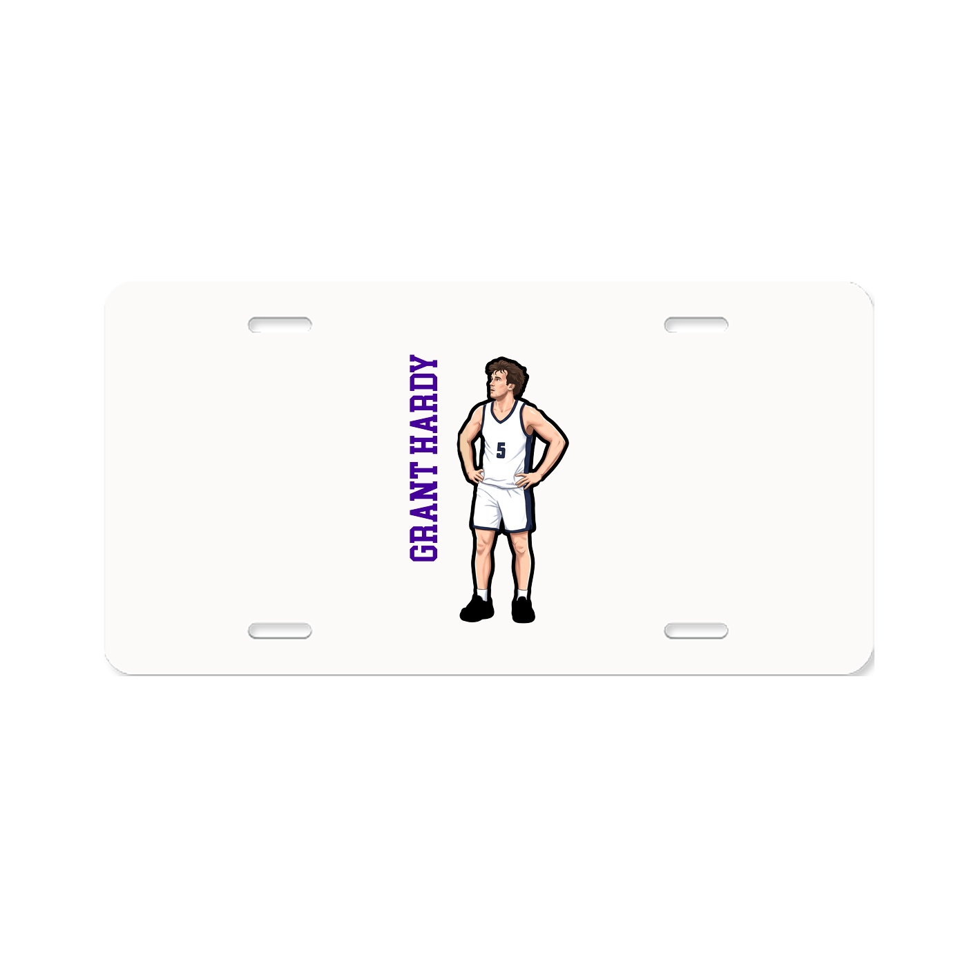 License Plate — Name Vertical in Classic