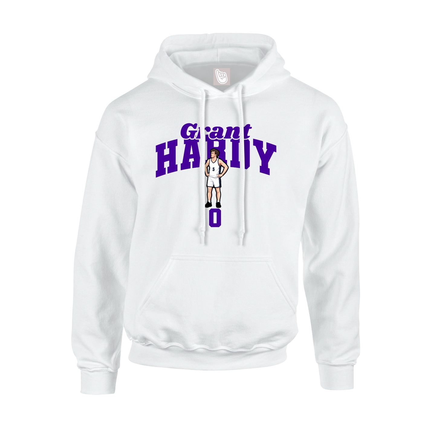 Hoodie — Signature Arch in White