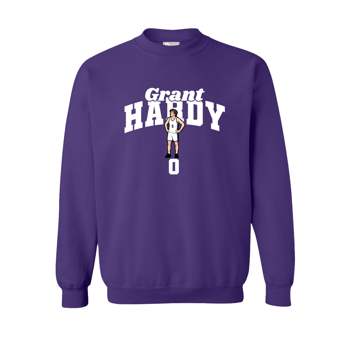 Fleece Crew — Signature Arch in Purple