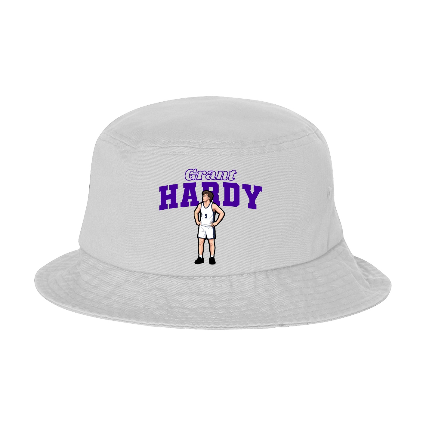 Bucket Cap — Name Arch in White