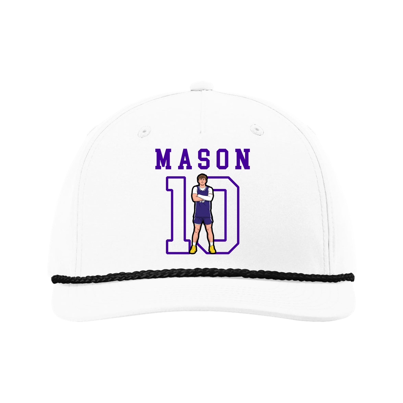 Five-Panel Classic Rope Cap — Shirsey in White