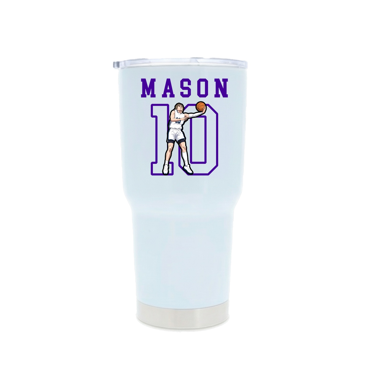 30oz Stainless Steel Tumbler — Shirsey in White