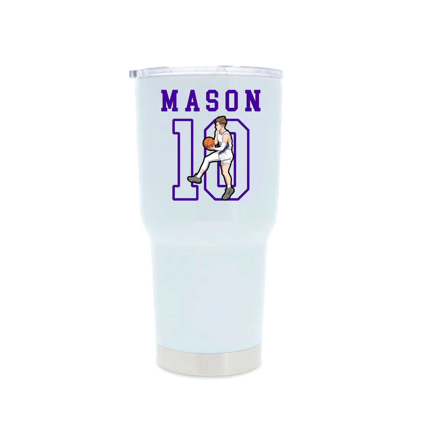 30oz Stainless Steel Tumbler — Shirsey in White