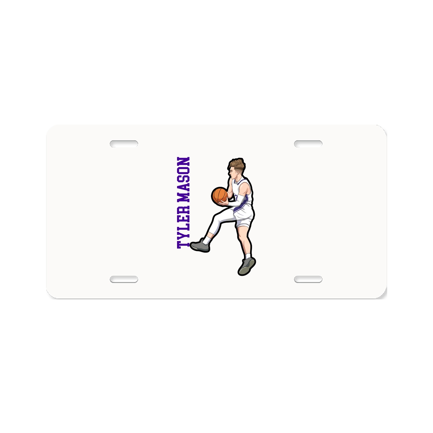 License Plate — Name Vertical in Classic