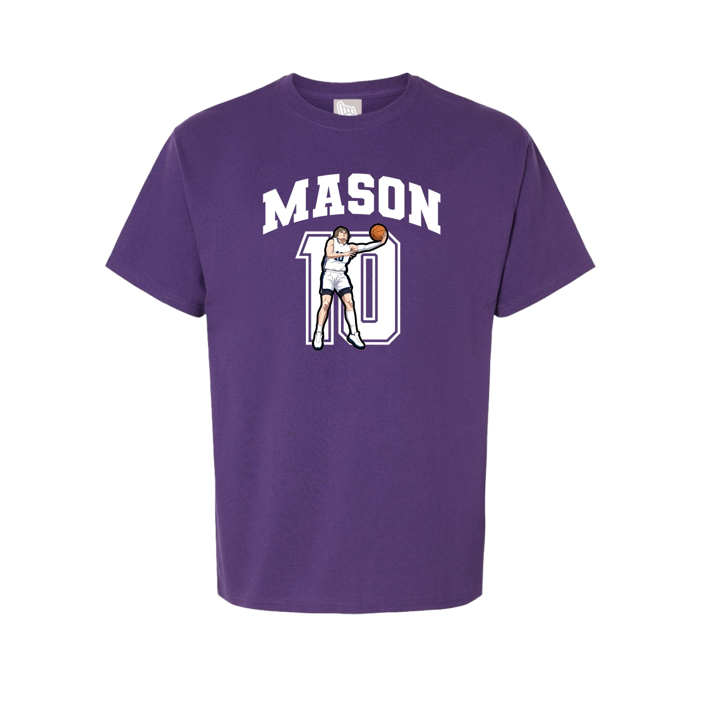 Youth Tee — Number in Purple