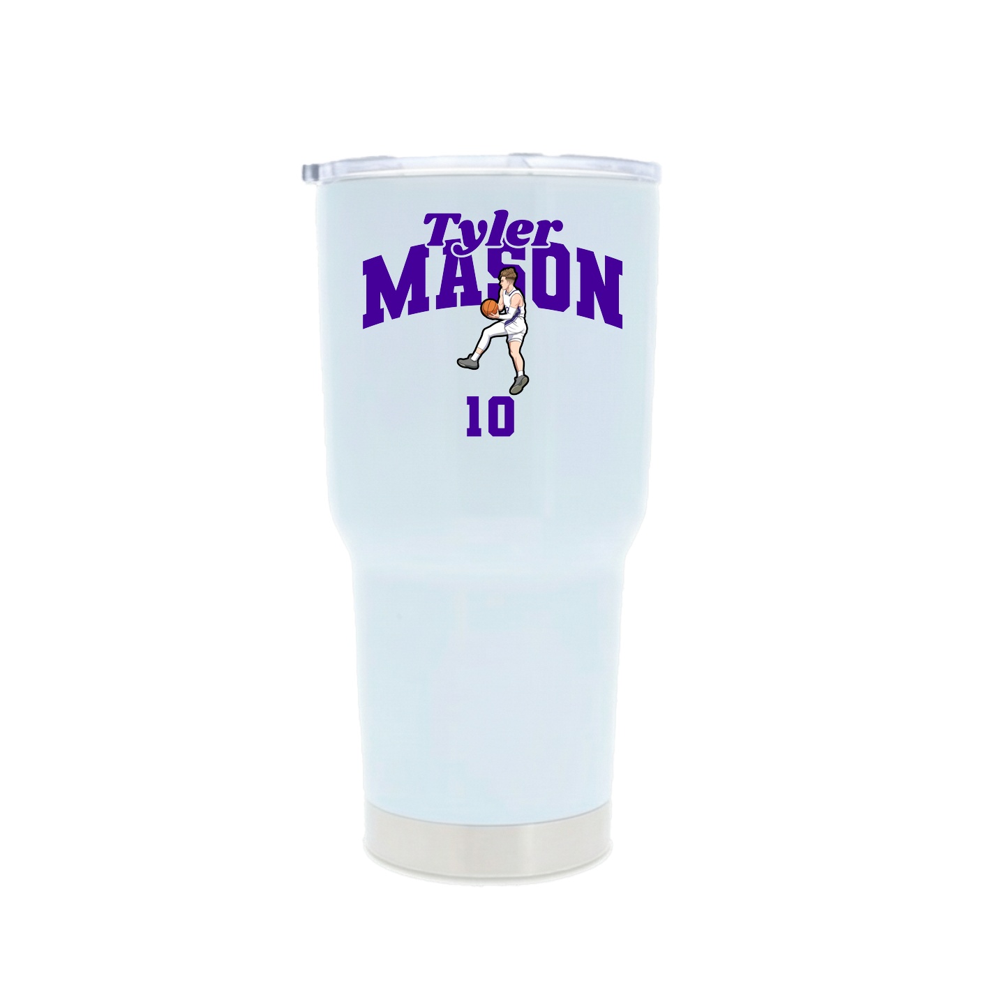 30oz Stainless Steel Tumbler — Signature Arch in White