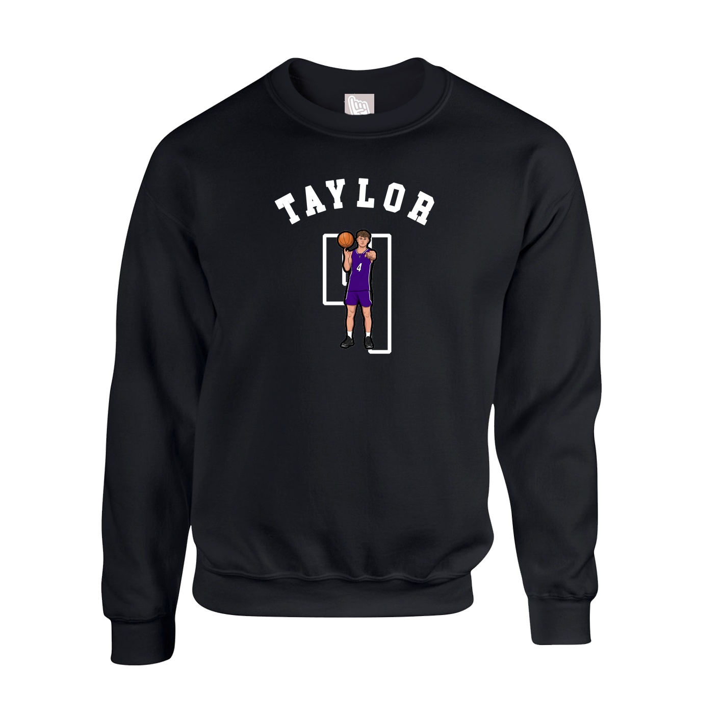 Fleece Crew — Shirsey Arch in Black
