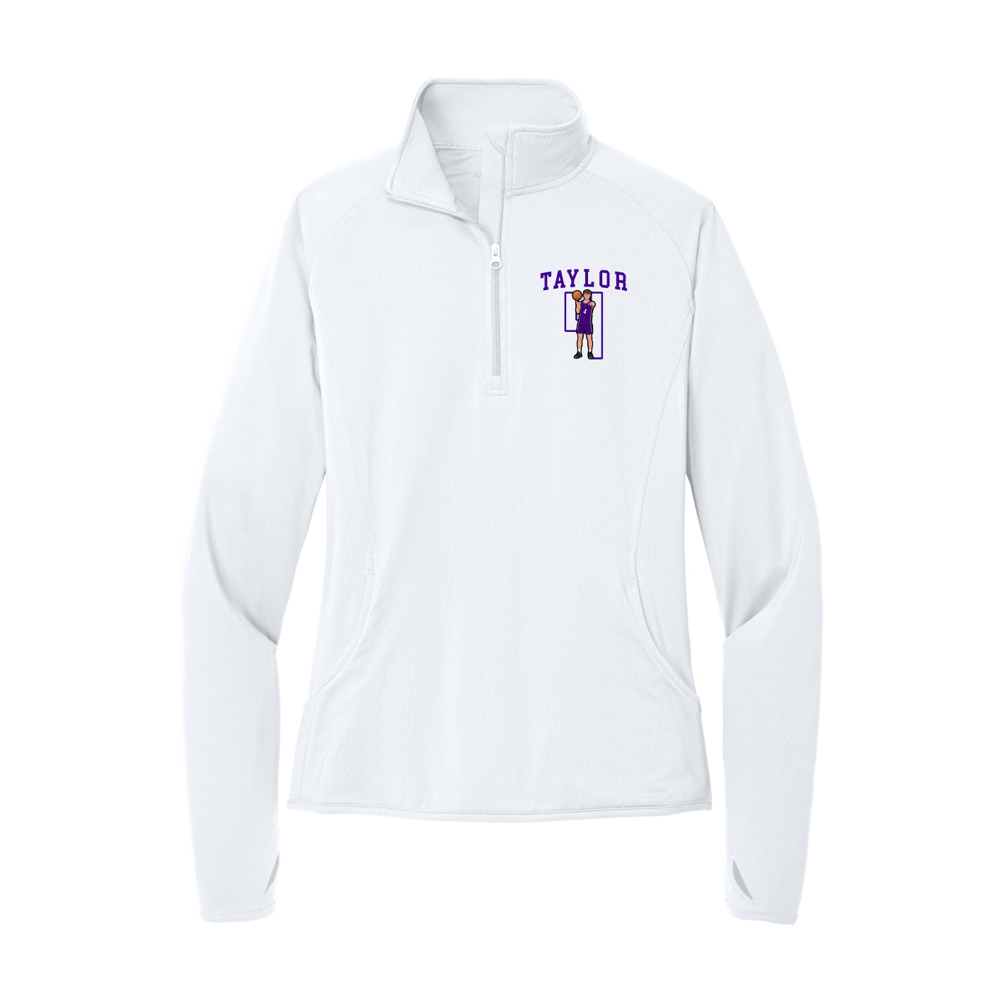 Women's Q-Zip Pullover — Shirsey in White