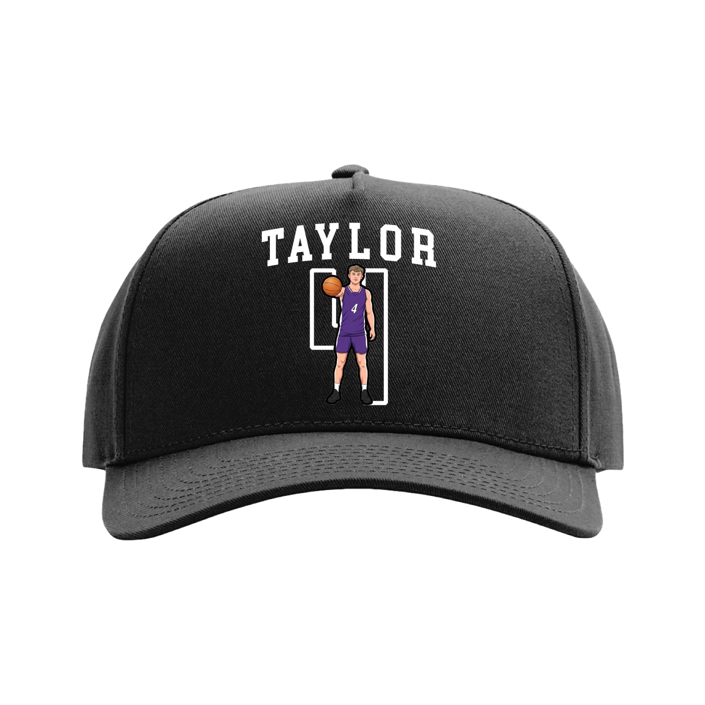 Full Fabric Five-Panel Champ Cap — Shirsey in Black