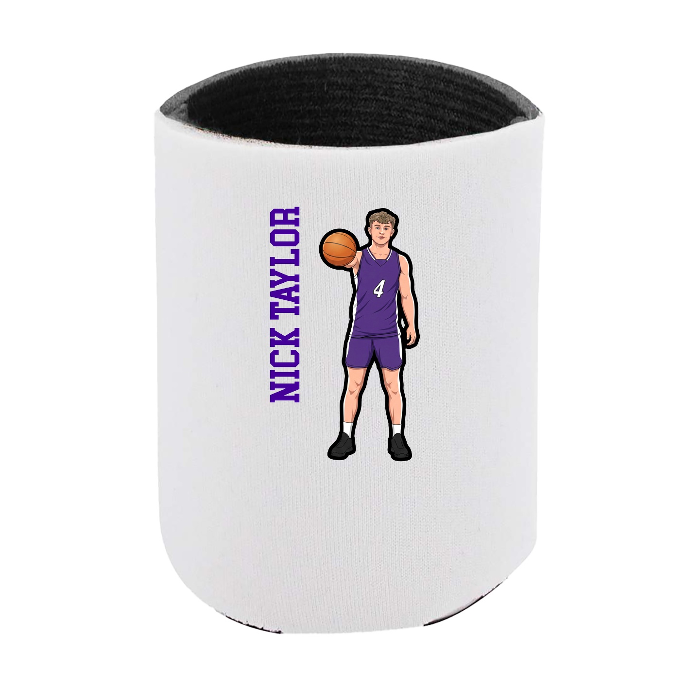 Can Holder — Name Vertical in White