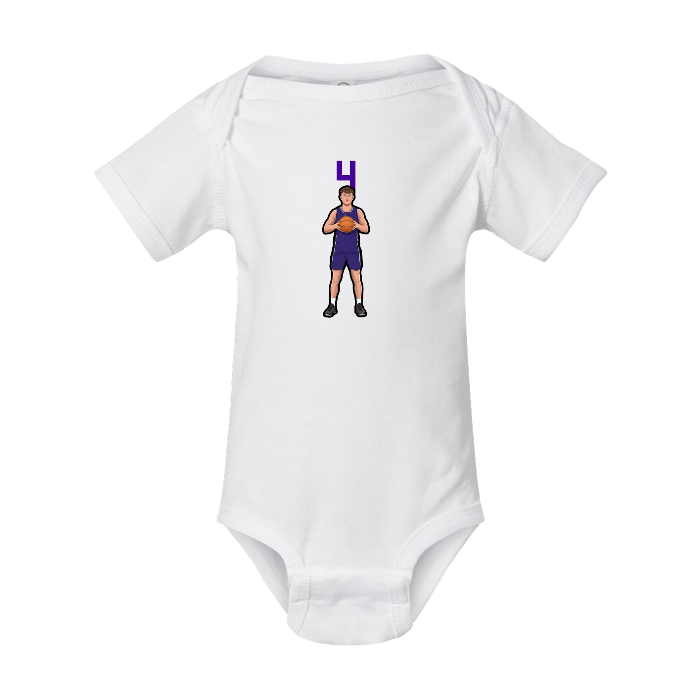 Baby Onesie — Number Top in White