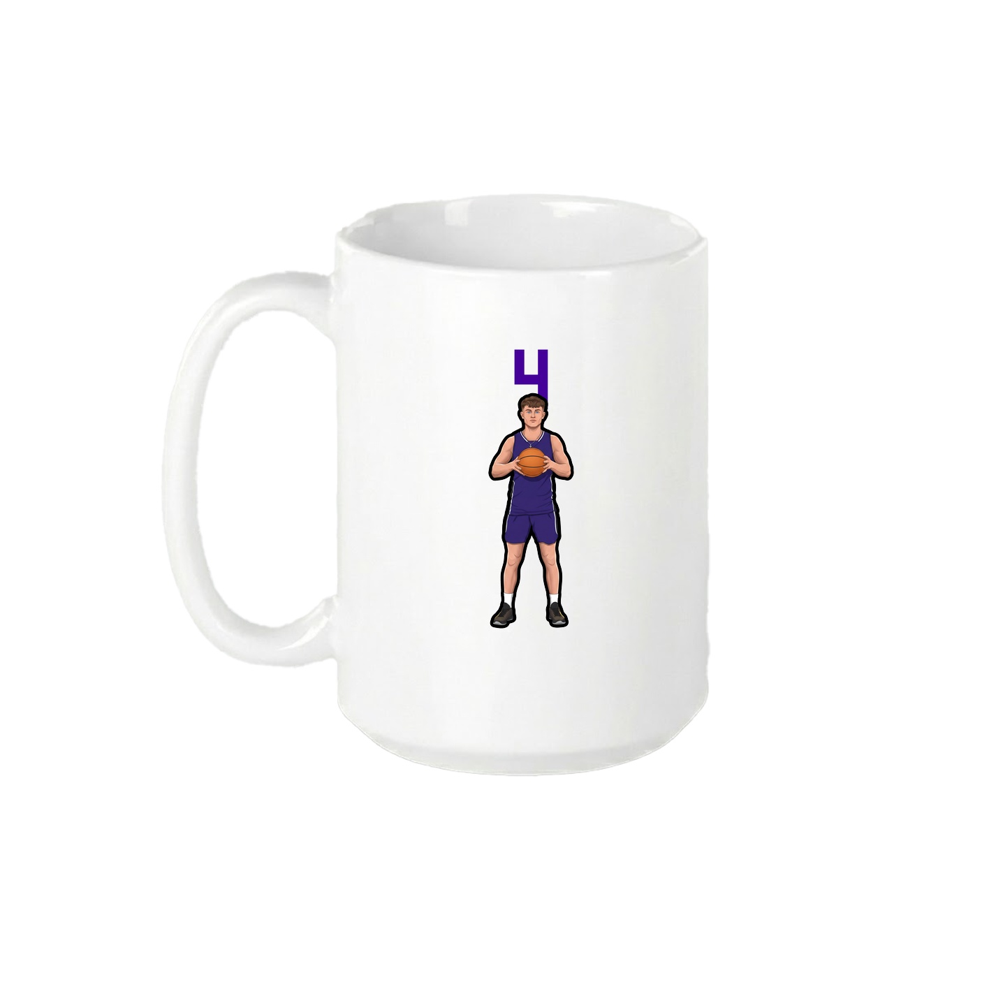 15oz Coffee Mug — Number Top in White