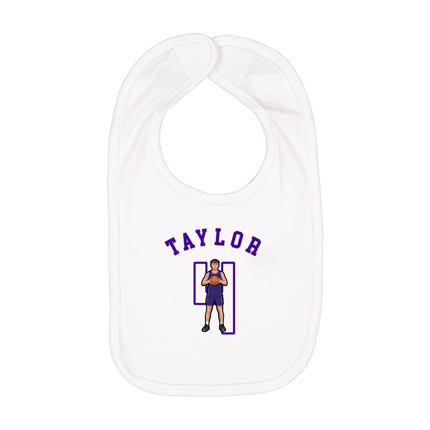 Infant Bib — Shirsey Arch in White