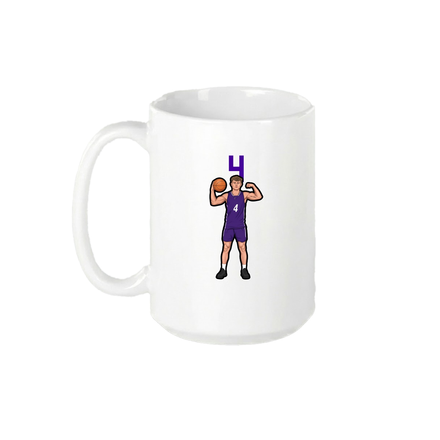 15oz Coffee Mug — Number Top in White