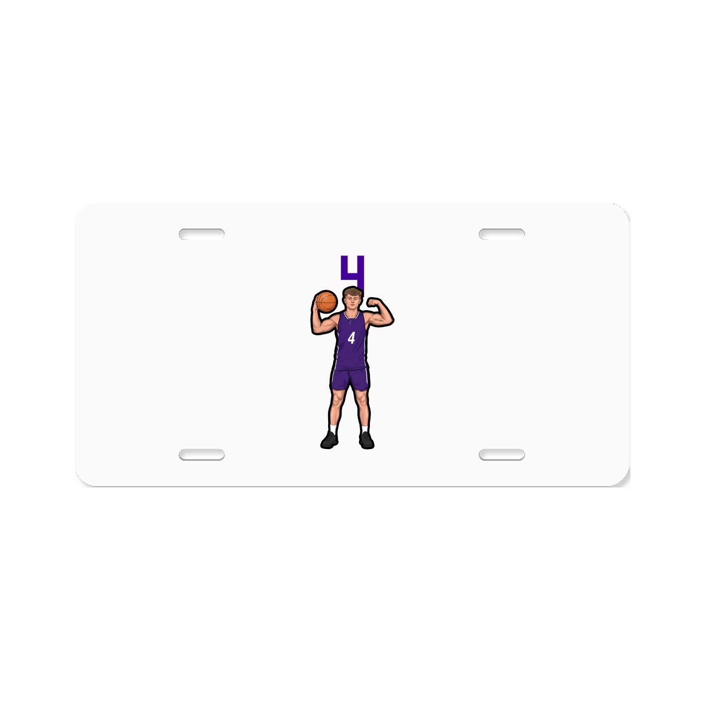 License Plate — Number Top in Classic