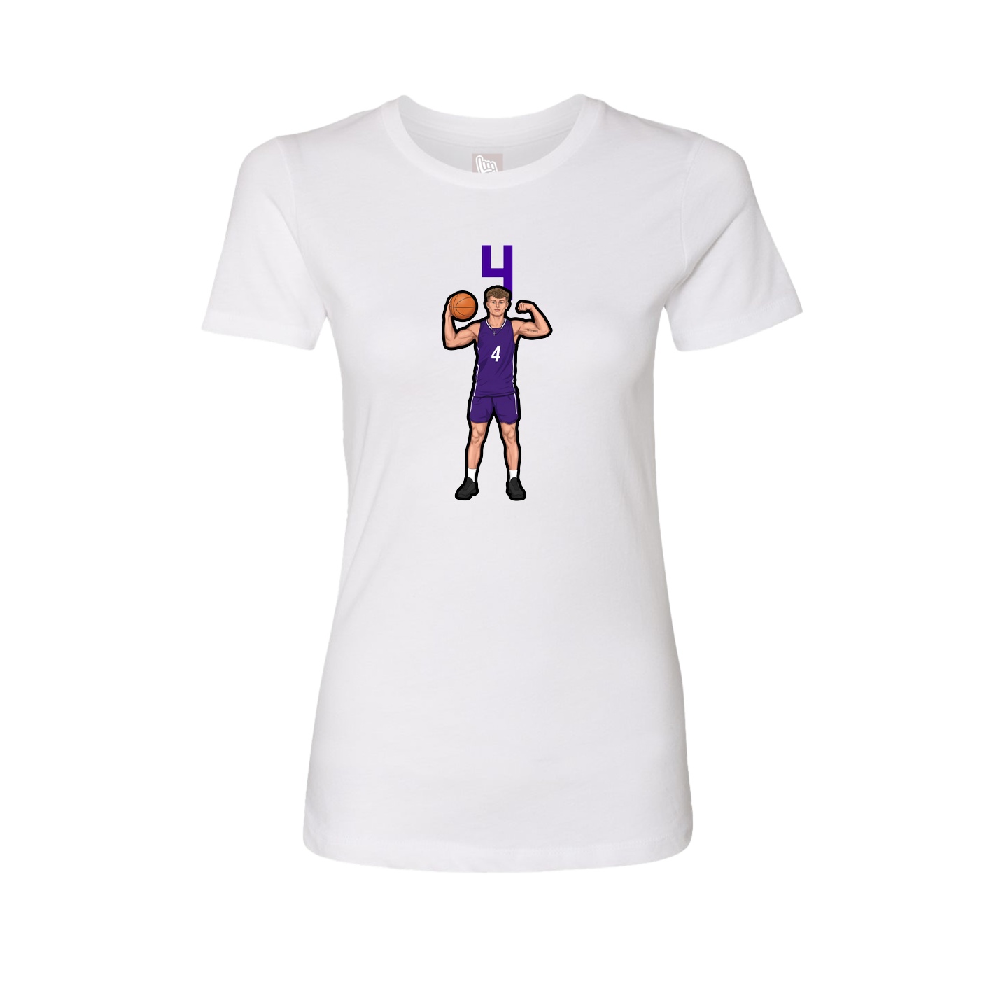 Womens Tee — Number Top in White