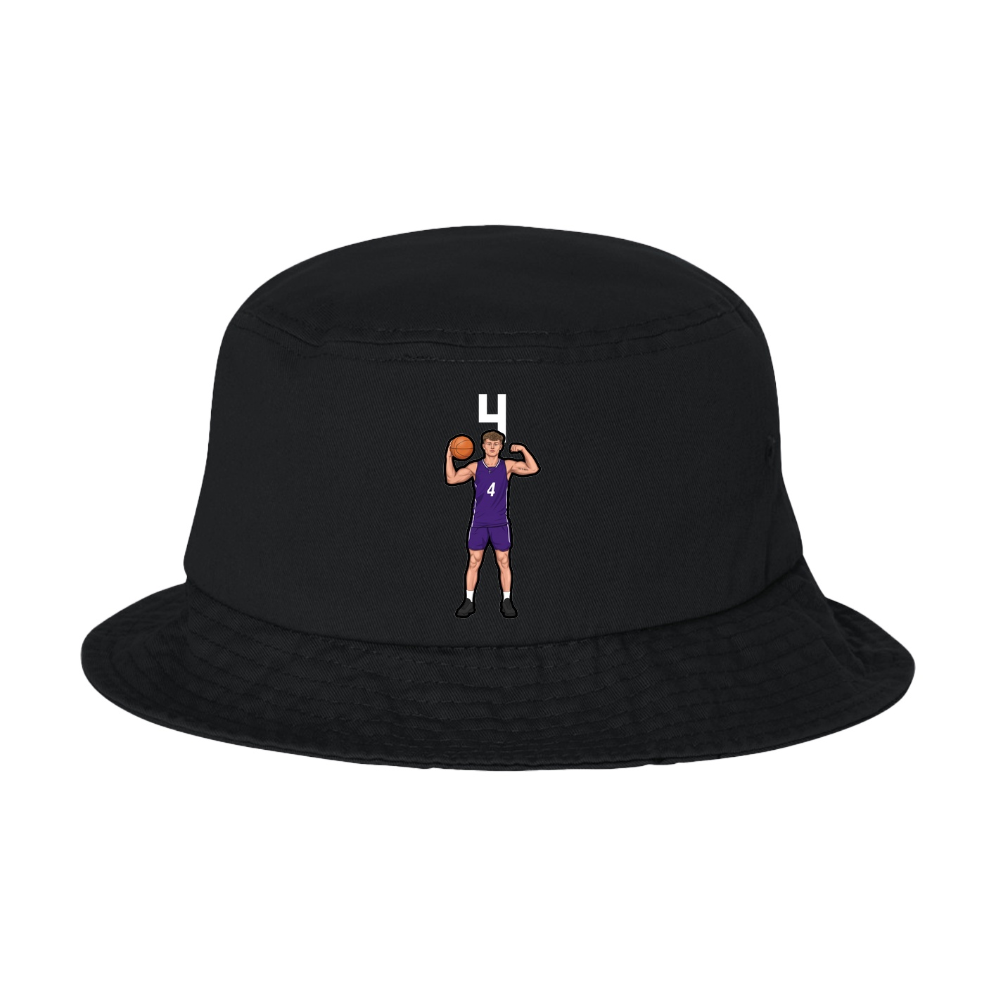 Bucket Cap — Number Top in Black