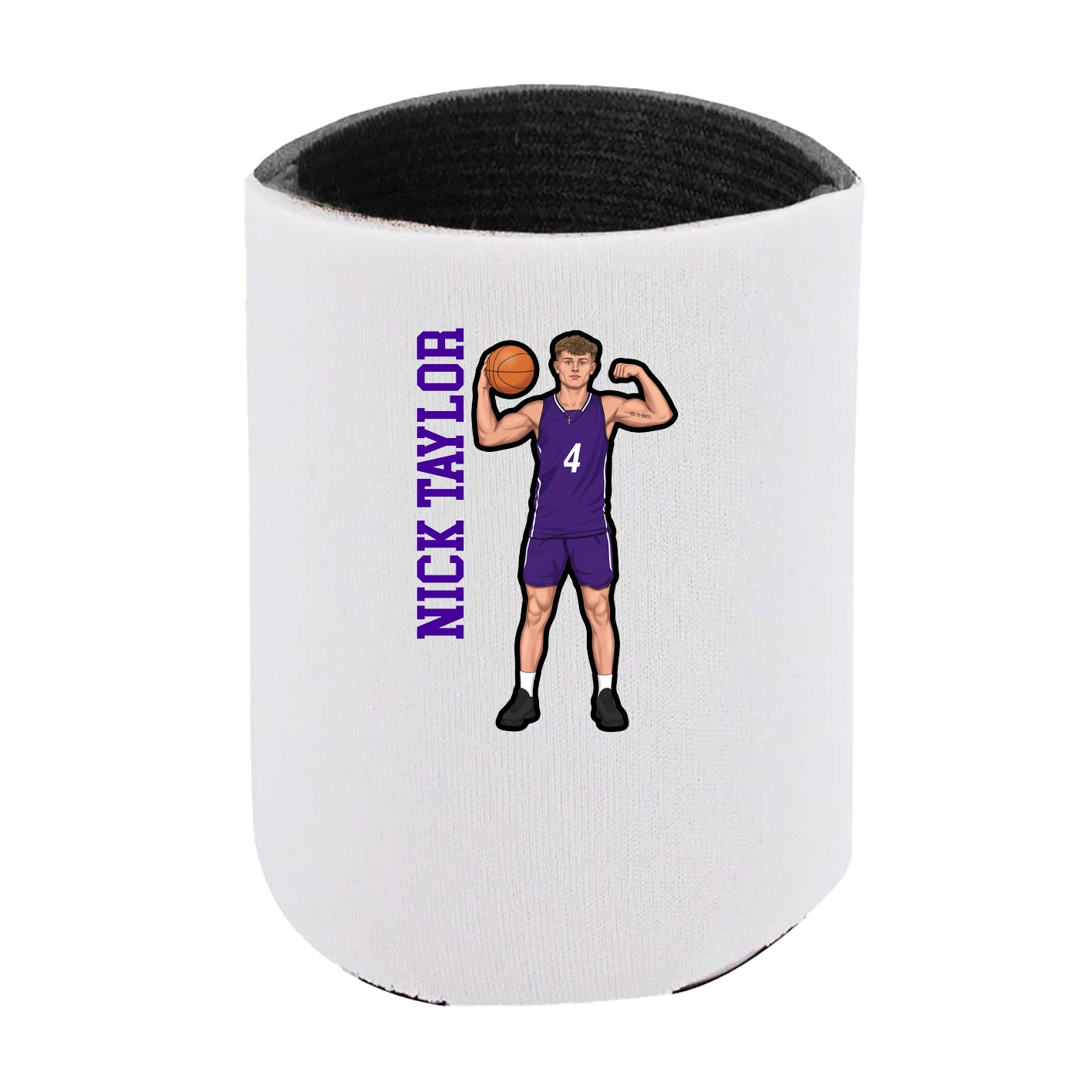 Can Holder — Name Vertical in White
