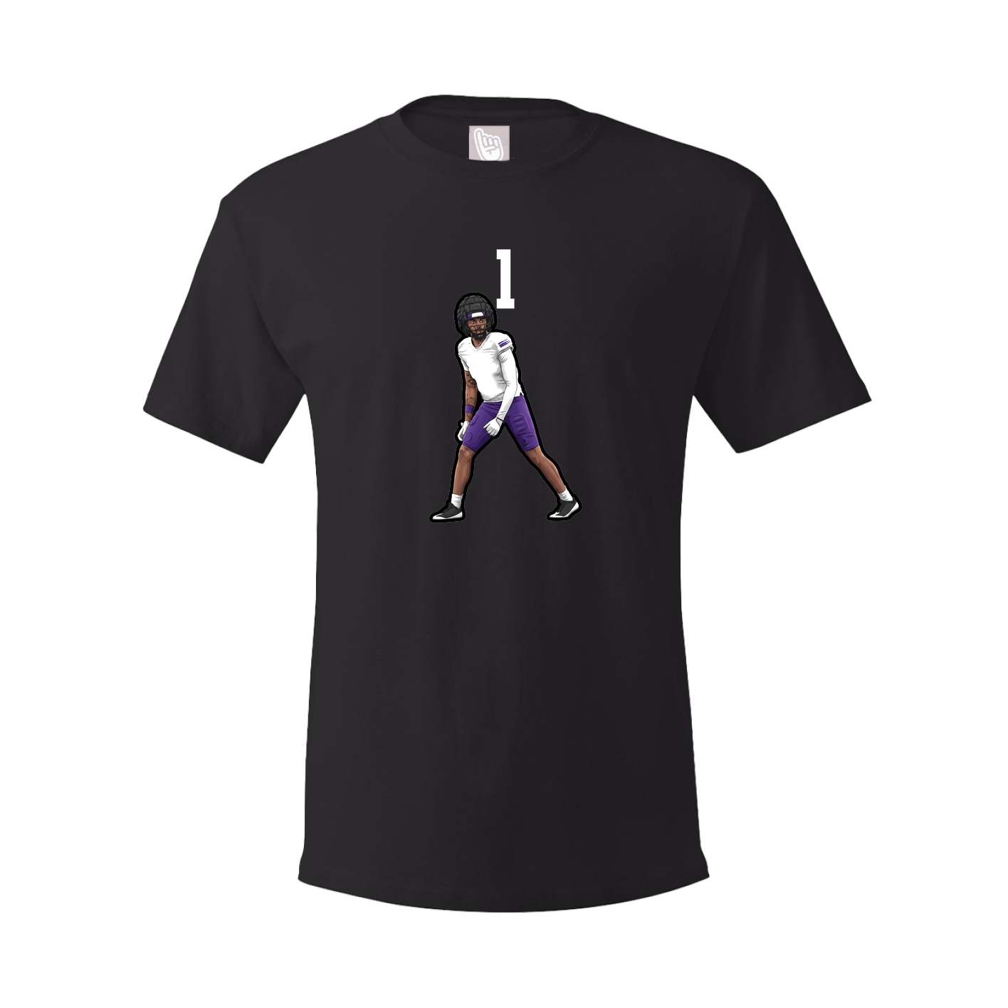 Youth Tee — Number Top in Black
