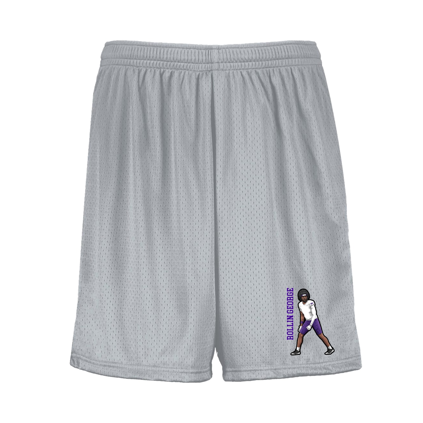 Shorts — Name Vertical in Silver