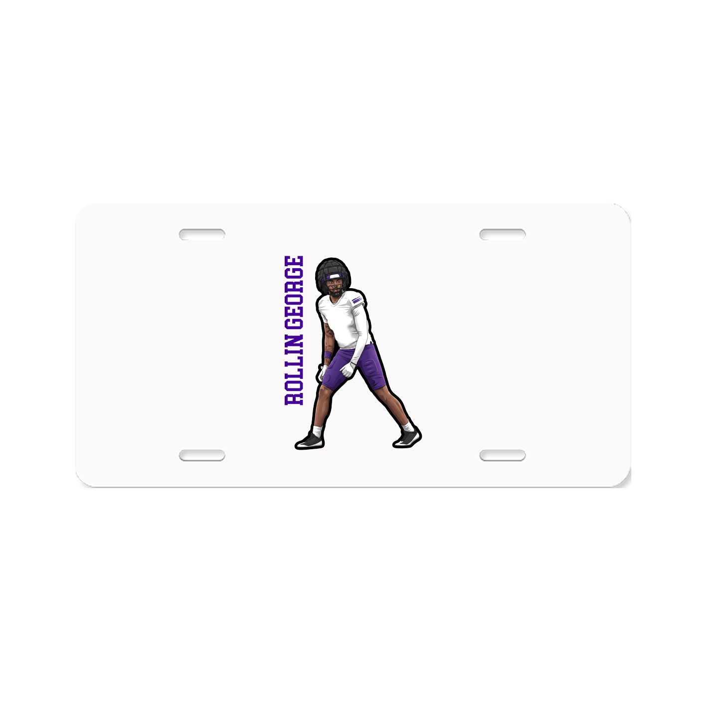 License Plate — Name Vertical in Classic