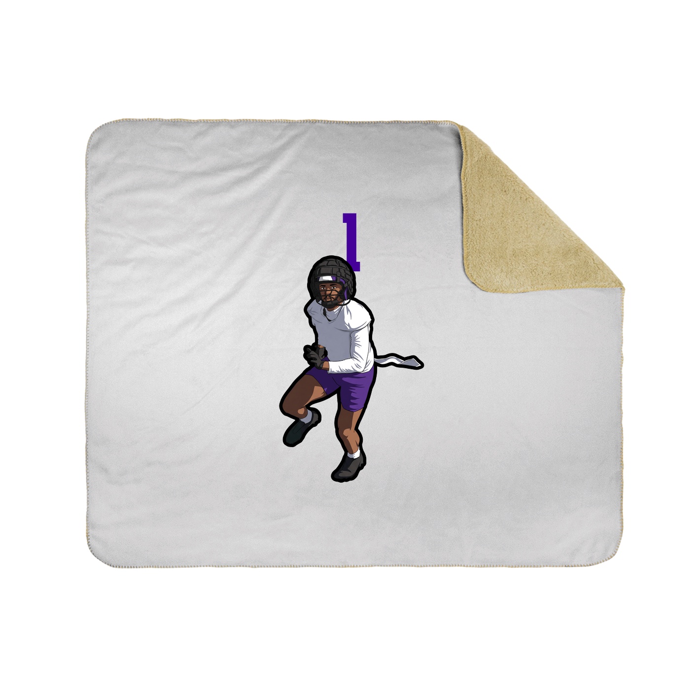 Throw Blanket — Number Top in White