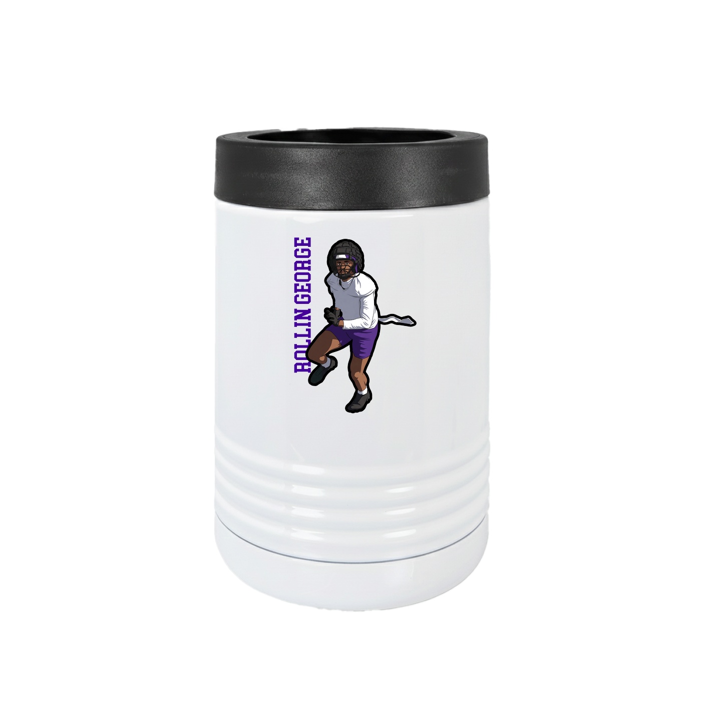 Beverage Holder — Name Vertical in White