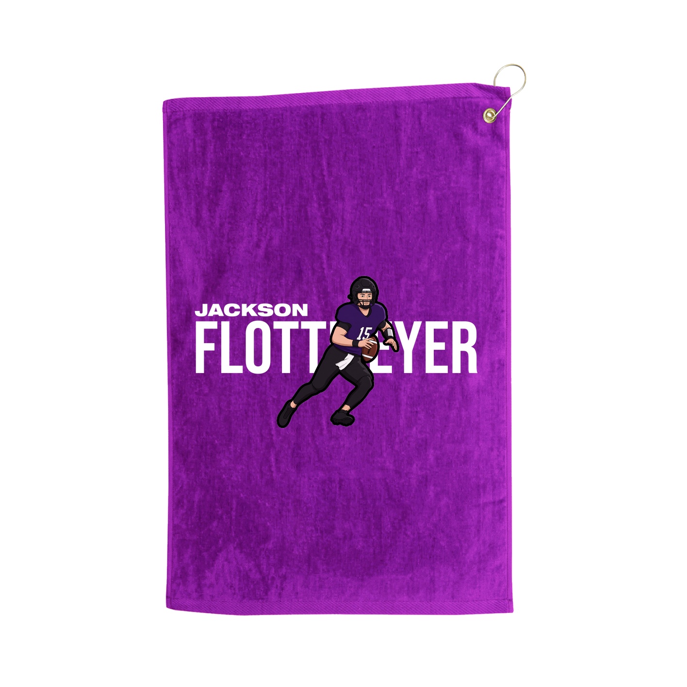 Golf Towel — Player Name in Purple