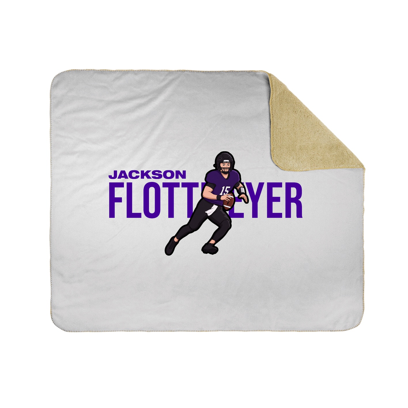 Throw Blanket — Player Name in White
