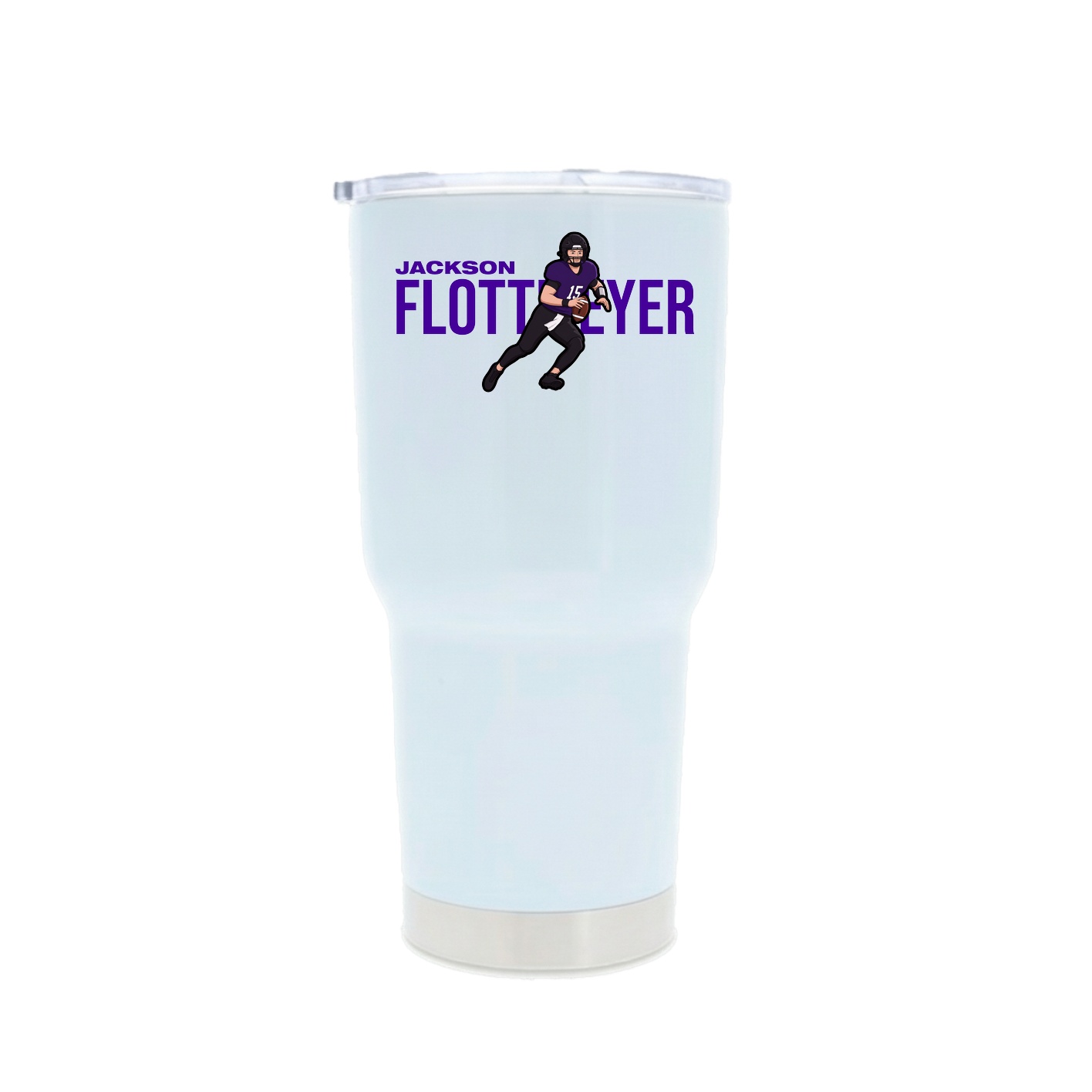 30oz Stainless Steel Tumbler — Player Name in White