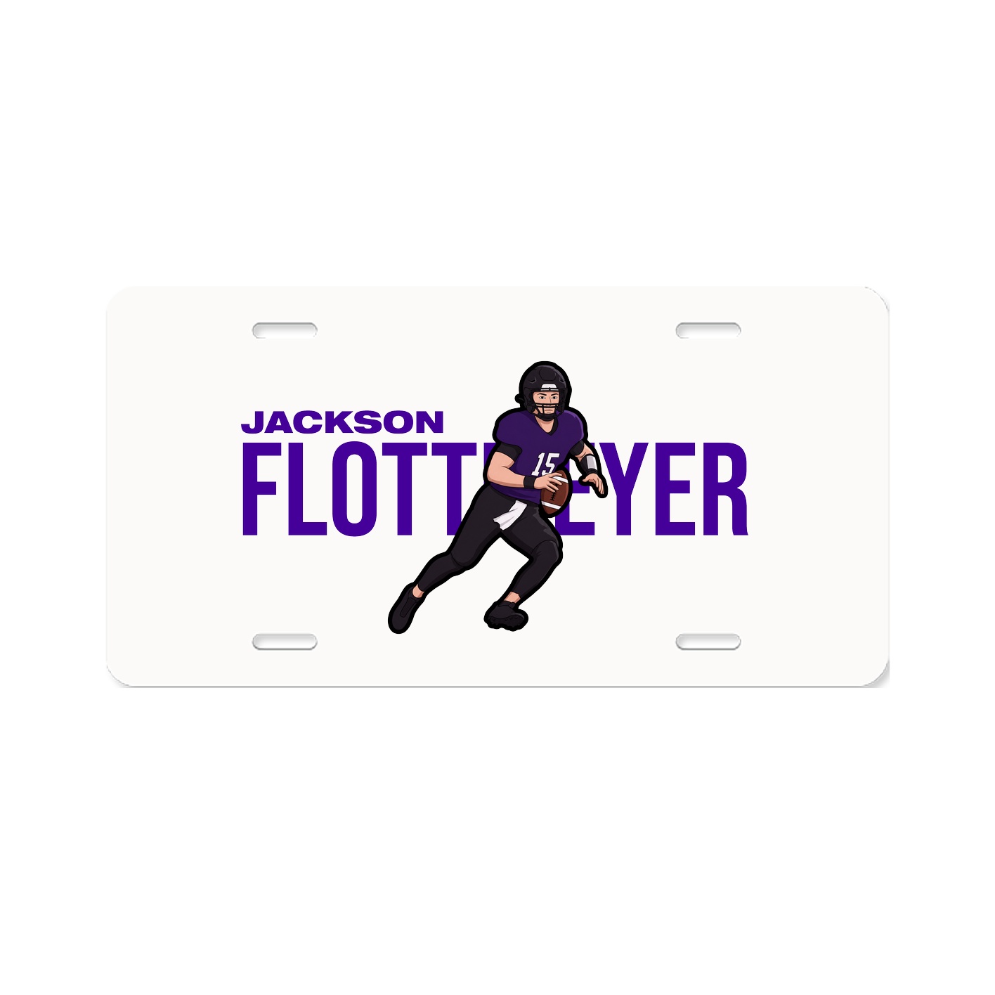 License Plate — Player Name in Classic