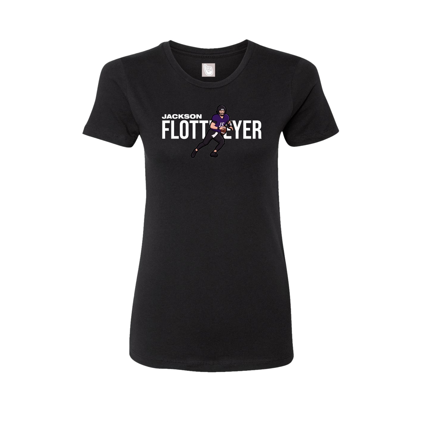 Fitted Women's Tee — Player Name in Black