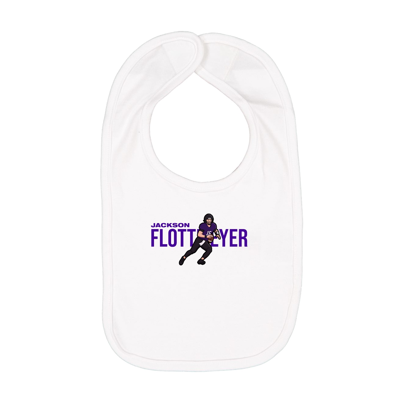Infant Bib — Player Name in White