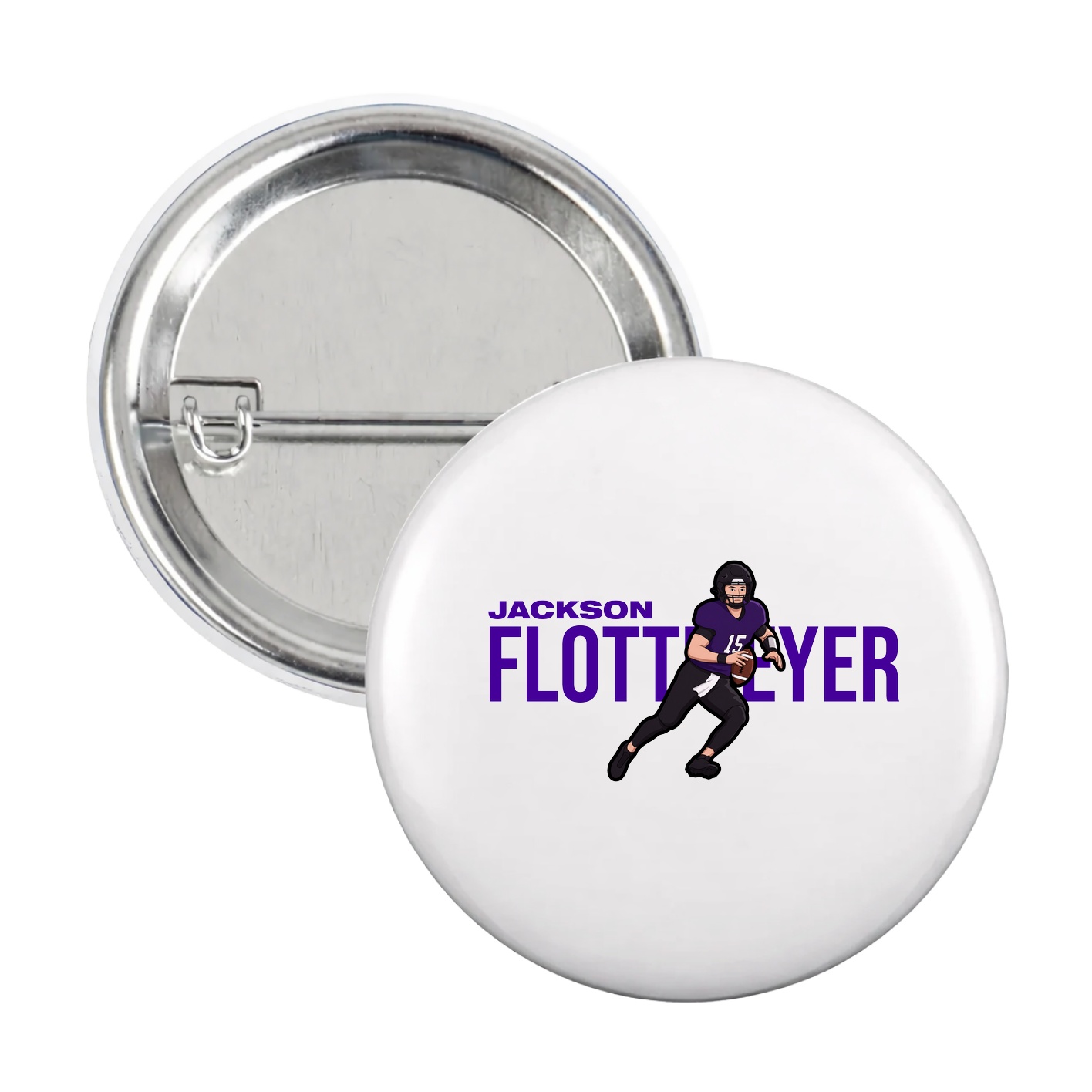 Game Day Button — Player Name in White