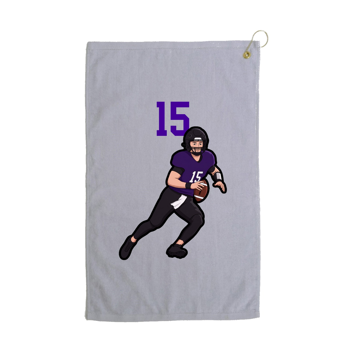 Golf Towel — Number Top in Grey