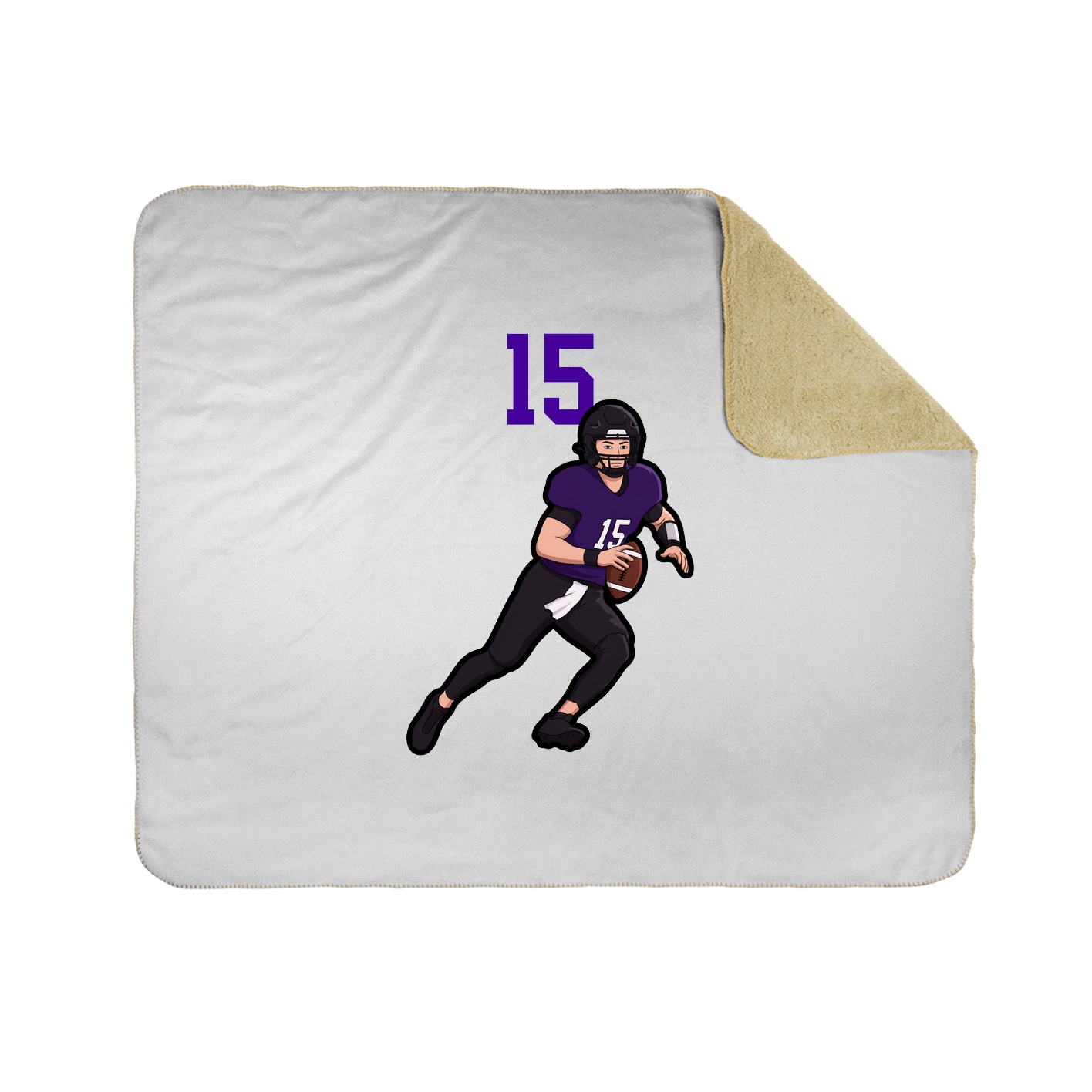 Throw Blanket — Number Top in White