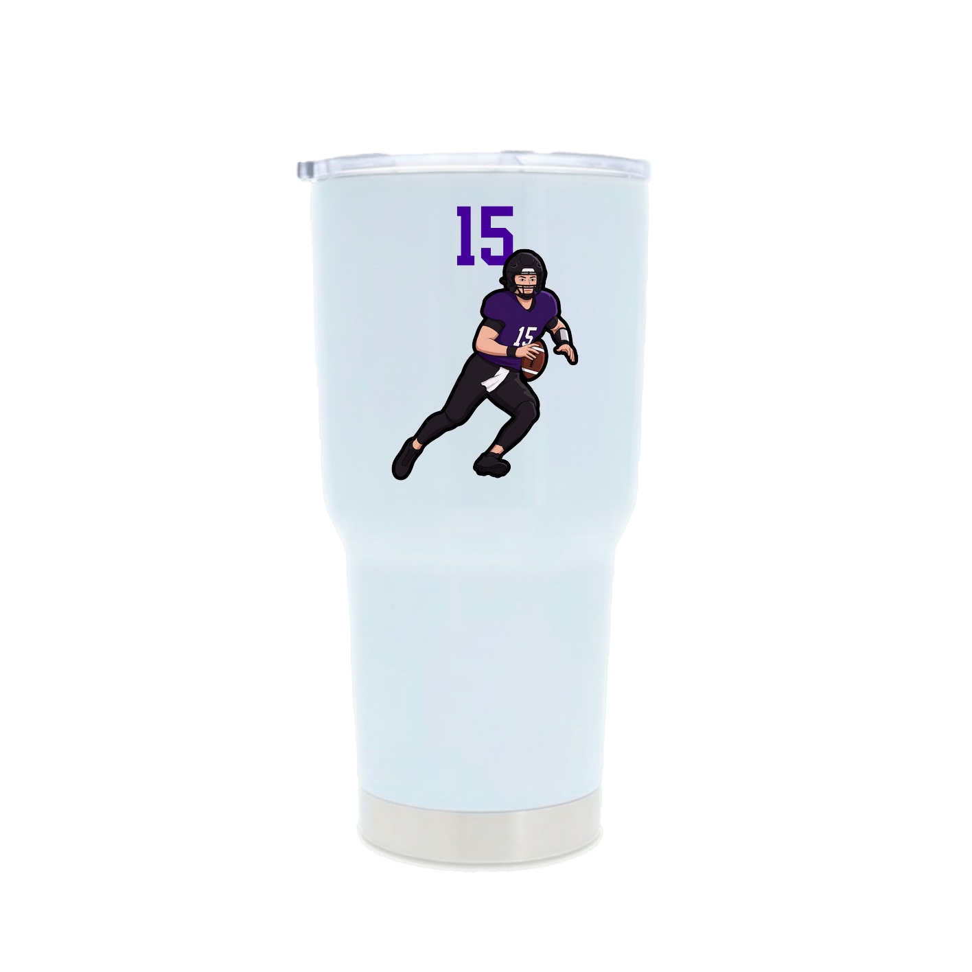 30oz Stainless Steel Tumbler — Number Top in White