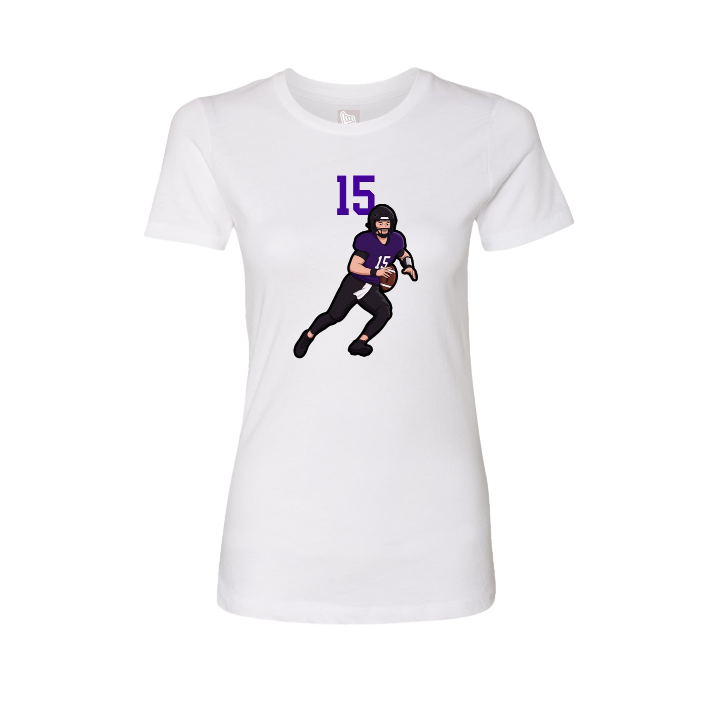 Fitted Women's Tee — Number Top in White