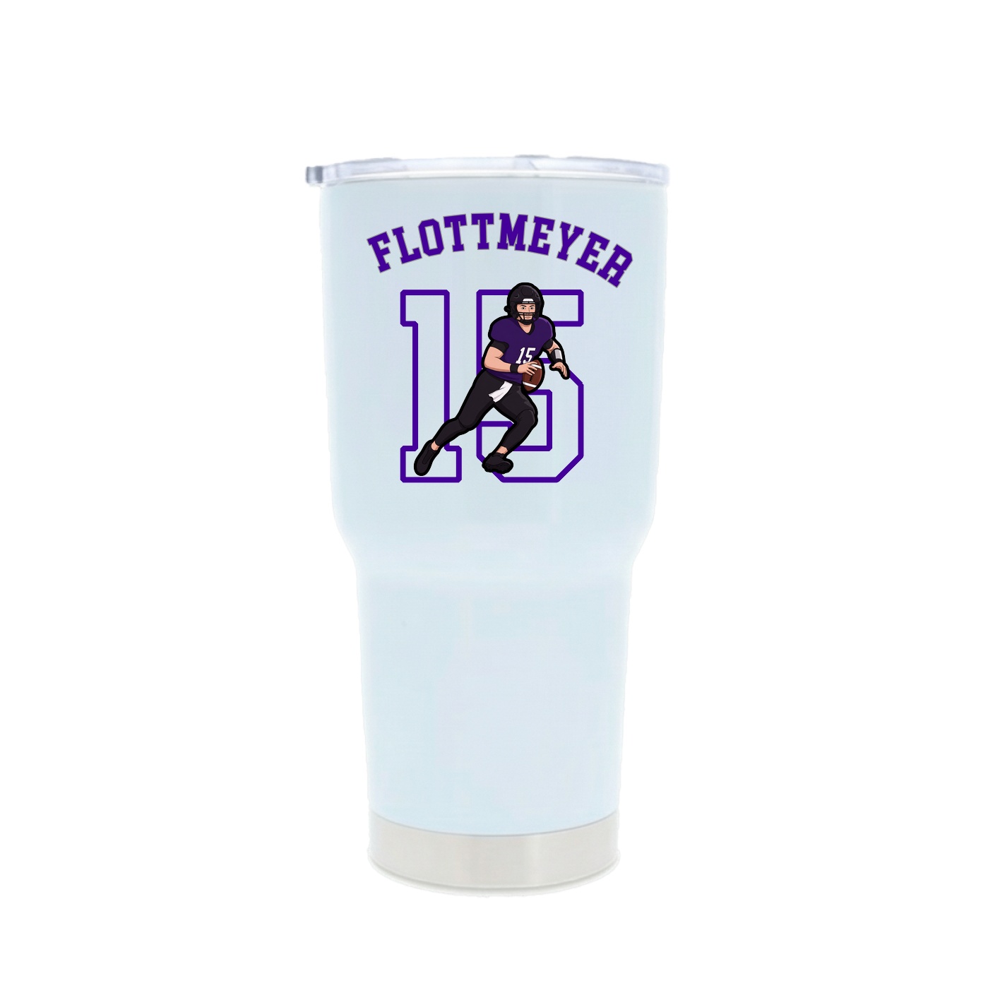 30oz Stainless Steel Tumbler — Shirsey Arch in White