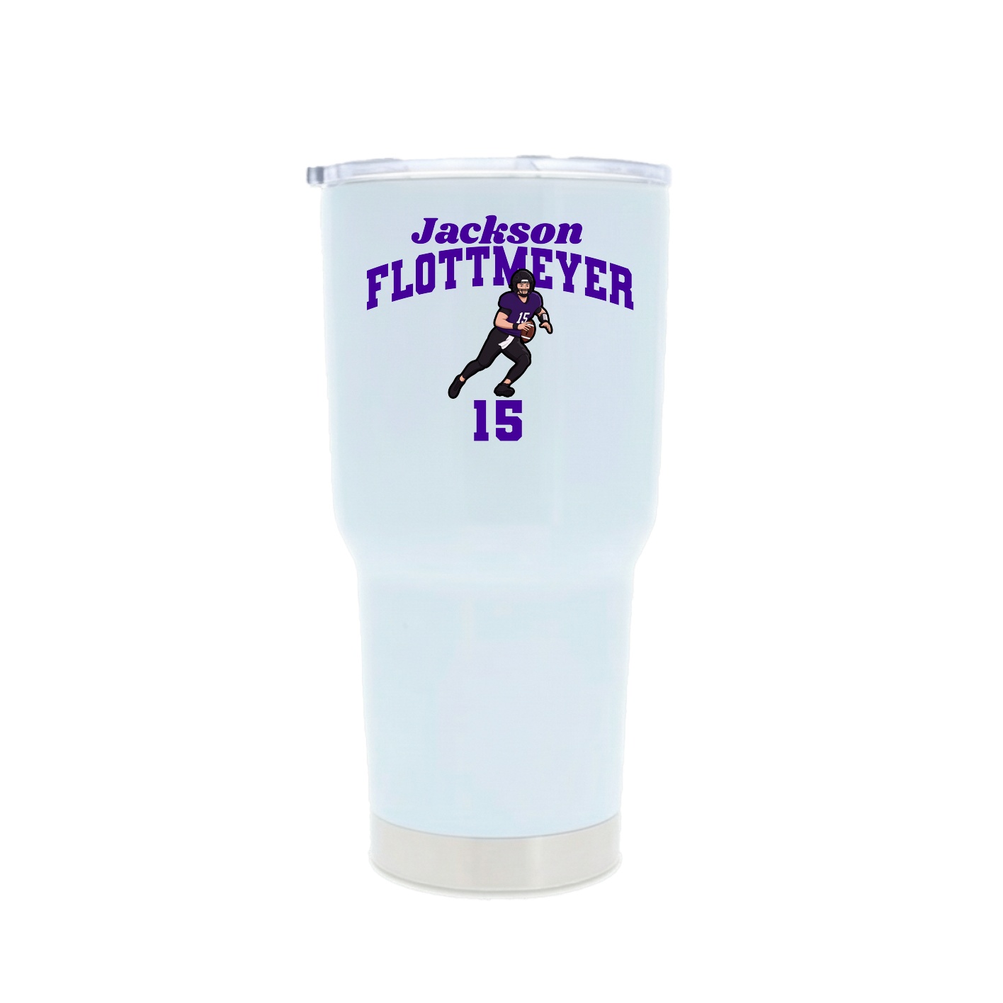 30oz Stainless Steel Tumbler — Signature Arch in White